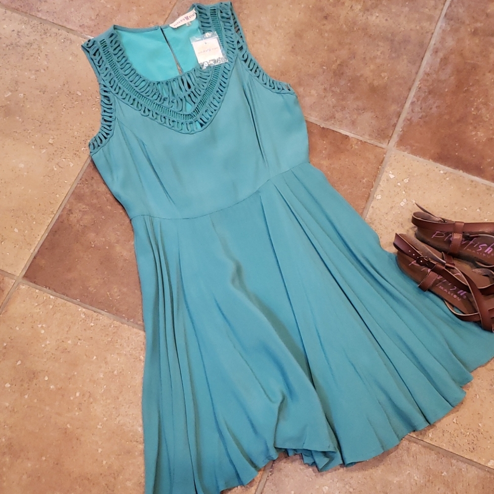NWT Altar'd State Turquoise dress